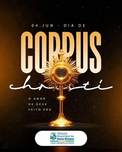 Hoje celebramos Corpus Christi, uma data de fé, devoção e gratidão, que nos convida a r...