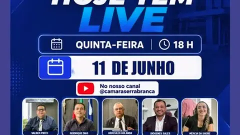 HOJE TEM SESSÃO ORDINÁRIA!
