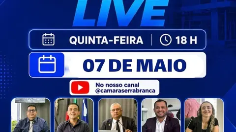 Serra Branca: Câmara transmite Sessão Ordinária ao vivo quinta-feira, 07 de maio