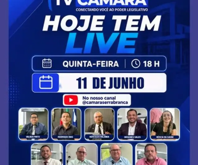 HOJE TEM SESSÃO ORDINÁRIA!