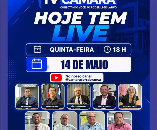 Serra Branca: Câmara convida para Sessão Ordinária online nesta quinta