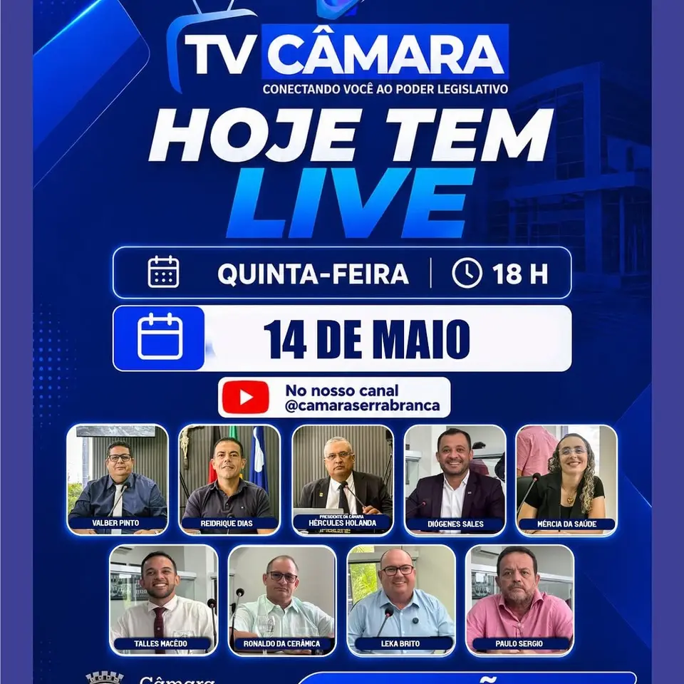 Serra Branca: Câmara convida para Sessão Ordinária online nesta quinta
