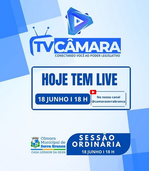 Hoje, acompanhe ao vivo pela TV Câmara!